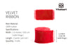 Frayed Fringe Velvet Ribbon for Christmas 1.5" x 6 Yd (Burgundy Red) - Vitalizart