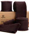 Frayed Fringe Velvet Ribbon 1.5" x 6 Yd (Dark Brown) - Vitalizart