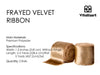 Frayed Edges Glossy Velvet Ribbon For Christmas 1.5"x 5YD (Khaki) - Vitalizart
