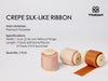Frayed Fringe Crepe Silk Satin Ribbon 1" x 21 Yard (Nude & Orange) - Vitalizart