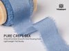 Frayed Fringe Crepe Silk Satin Ribbon 1" x 21 Yard (Blue & White) - Vitalizart