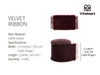 Frayed Fringe Velvet Ribbon 1.5" x 6 Yd (Dark Brown) - Vitalizart