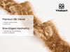 Velvet Ribbon for Christmas Frayed Edges Glossy 1" X 5 YD (Khaki) - Vitalizart