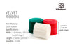 Frayed Fringe Velvet Ribbon for Christmas 1.5" x 6 Yd (White Red Green) - Vitalizart