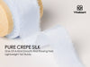 Frayed Fringe Crepe Silk Satin Ribbon 5/8" x 15 Yard (Light Blue) - Vitalizart