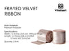 Frayed Edges Glossy Velvet Ribbon For Christmas 1.5"x 5YD (Brown) - Vitalizart