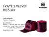 Frayed Edges Glossy Velvet Ribbon For Christmas 1.5"x 5YD (Burgundy Red) - Vitalizart