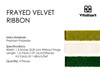 Frayed Edges Glossy Velvet Ribbon For Christmas 1.5"x 4.5YD (Green & White) - Vitalizart