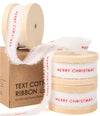 Custom Cotton Ribbon 5/8" x 15 Yd (Merry Christmas Single Color) - Vitalizart