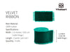 Frayed Fringe Velvet Ribbon for Christmas 1.5" x 6 Yd (Dark Green) - Vitalizart