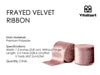 Frayed Edges Glossy Velvet Ribbon For Christmas 1.5"x 5YD (Pink) - Vitalizart