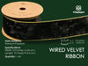 Wired Velvet Metallic Crushed Ribbon 2.5" x 10 Yd (Black) - Vitalizart