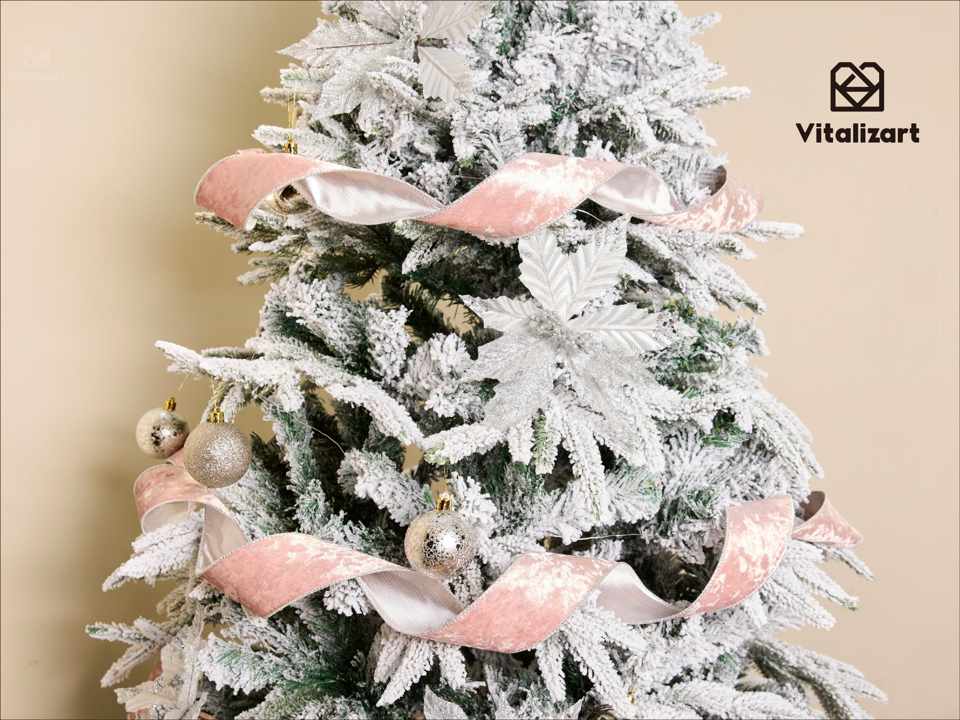 Wired Velvet Metallic Crushed Ribbon 2.5" x 10 Yd (Pink) - Vitalizart
