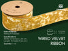 Wired Velvet Metallic Crushed Ribbon 2.5" x 10 Yd (Gold) - Vitalizart