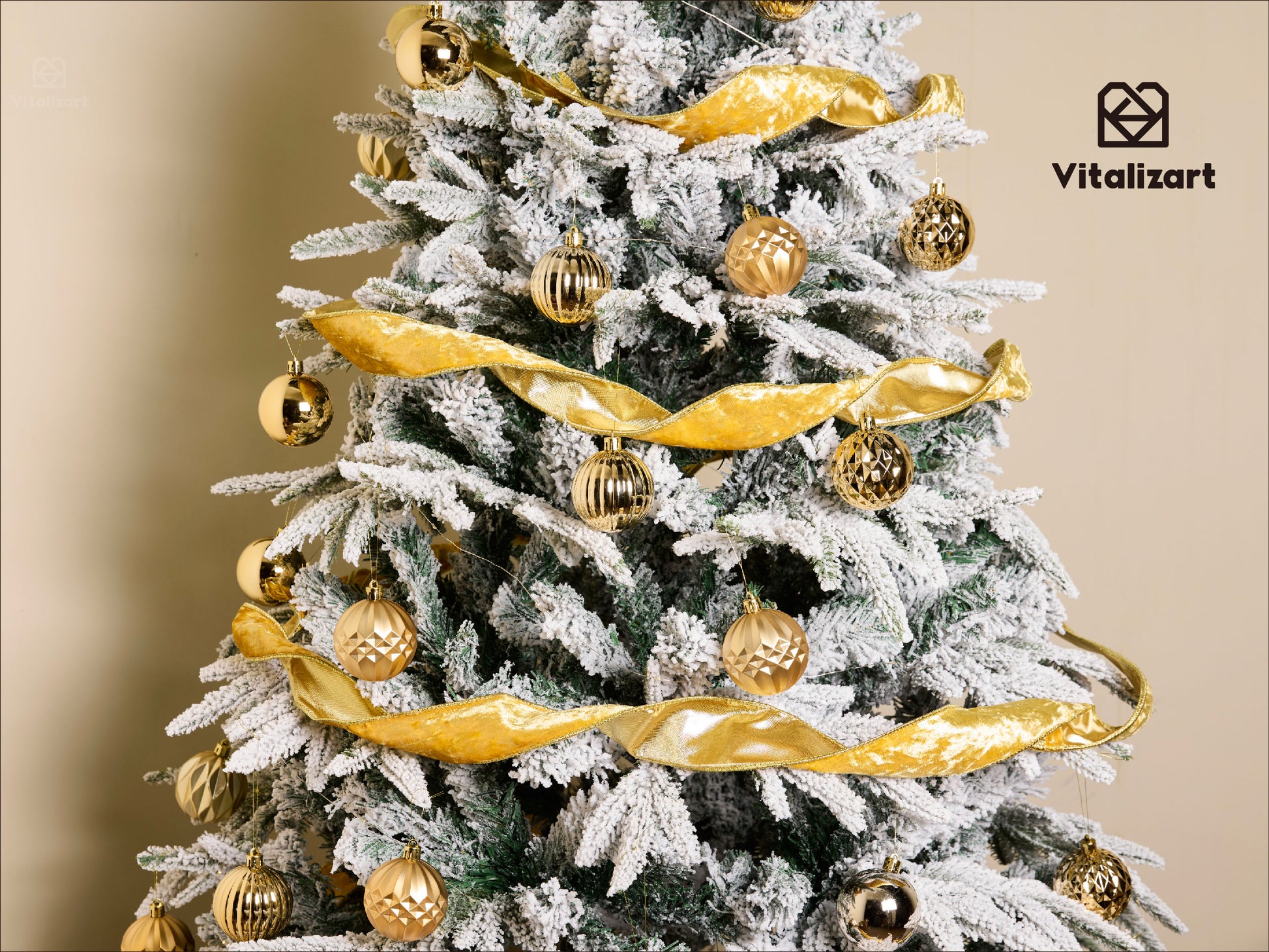 Wired Velvet Metallic Crushed Ribbon 2.5" x 10 Yd (Gold) - Vitalizart