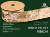 Wired Velvet Metallic Crushed Ribbon 2.5" x 10 Yd (Nude) - Vitalizart