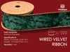 Wired Velvet Metallic Crushed Ribbon 2.5" x 10 Yd (Green) - Vitalizart