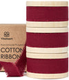 Cotton Ribbon Handmade Fringe 5/8" x 21 Yd (Burgundy) - Vitalizart