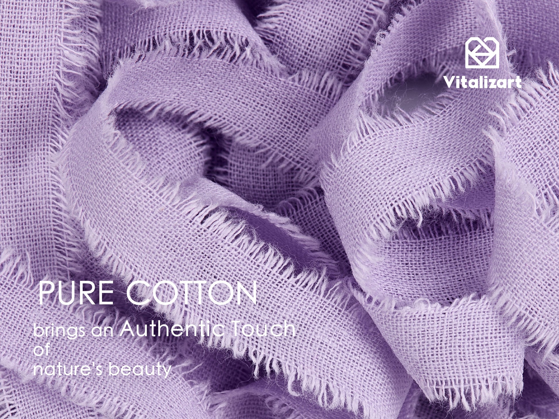 Cotton Ribbon Handmade Fringe 5/8" x 21 Yd (Lavender) - Vitalizart