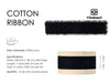 Cotton Ribbon Handmade Fringe 5/8" x 21 Yd (Black) - Vitalizart