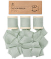 Cotton Ribbon Handmade Fringe 1.5" x 15 Yd (Dusty Green) - Vitalizart