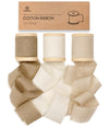 Cotton Ribbon Handmade Fringe 1.5" x 15 Yd (Nude & Beige) - Vitalizart