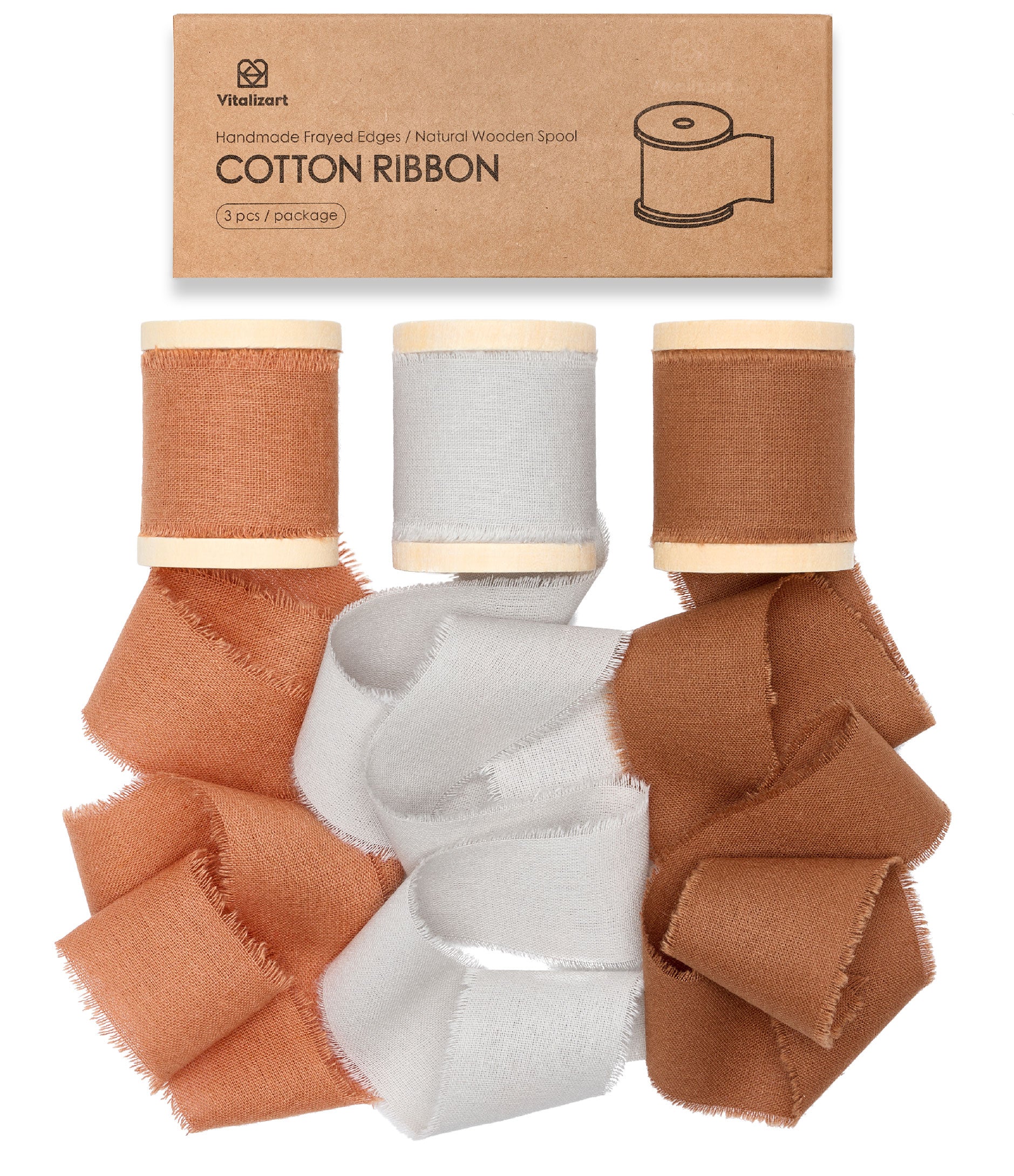 Cotton Ribbon Handmade Fringe 1.5" x 15 Yd (Fall) - Vitalizart