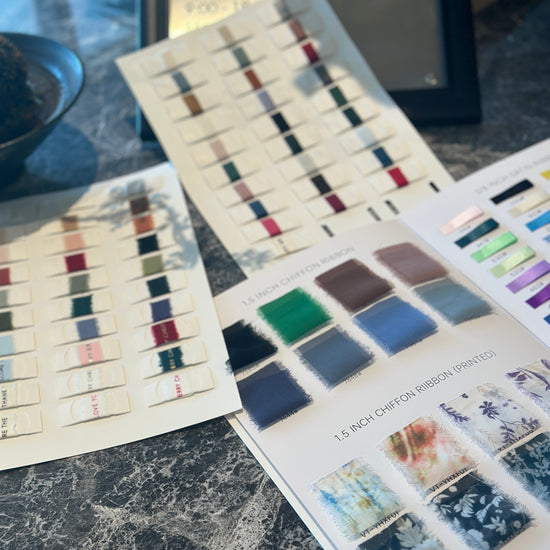Luxury Swatch Book – Velvet, Silk Satin, Chiffon, Cotton, Organza & Printed Ribbon, Custom logo Collection - Vitalizart