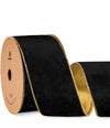 Wired Velvet Metallic Crushed Ribbon 2.5" x 10 Yd (Black) - Vitalizart
