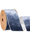 Wired Velvet Metallic Crushed Ribbon 2.5" x 10 Yd (Dusty Blue) - Vitalizart