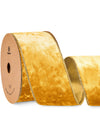 Wired Velvet Metallic Crushed Ribbon 2.5" x 10 Yd (Gold) - Vitalizart