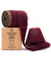 Alternate view of burgundy cotton-linen ribbon