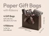 Alternate view of the large cream and champagne gift bags