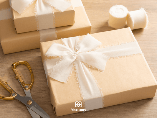 Cream-white fringe chiffon ribbon, 1.5 inches wide