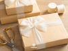 Alternate view of cream-white fringe chiffon ribbon