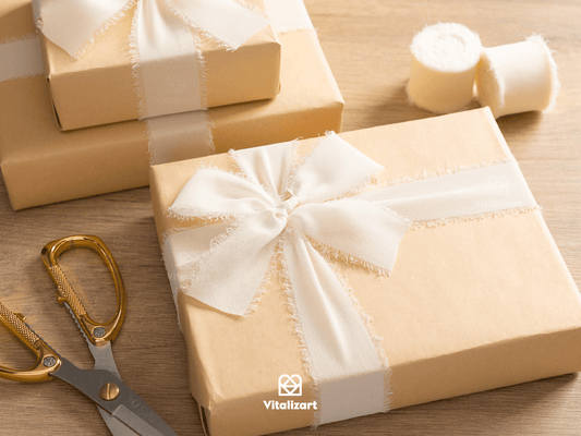 Alternate view of cream-white fringe chiffon ribbon