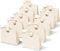 Cream White Mini Paper Gift Bags with Ribbon Handles — Set of 10