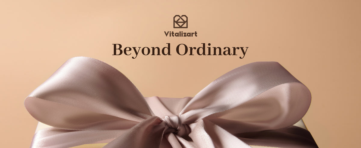 Champagne-nude satin ribbon tied in a broad lustrous bow against a warm peach background.