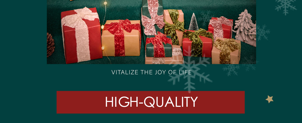 Wrapped holiday gifts decorated with frayed-edge velvet ribbon in coordinated Christmas colors