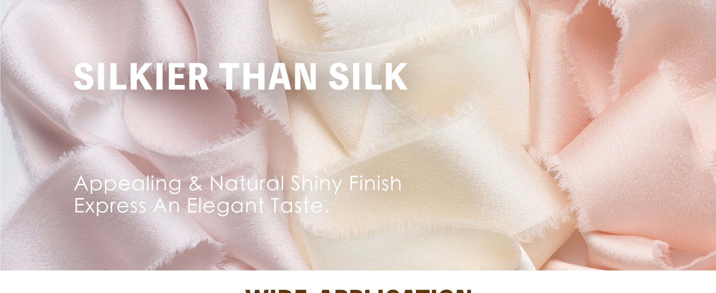 Pink, peach, and ivory frayed satin-like ribbon bows decorating gift boxes and a flower bouquet.