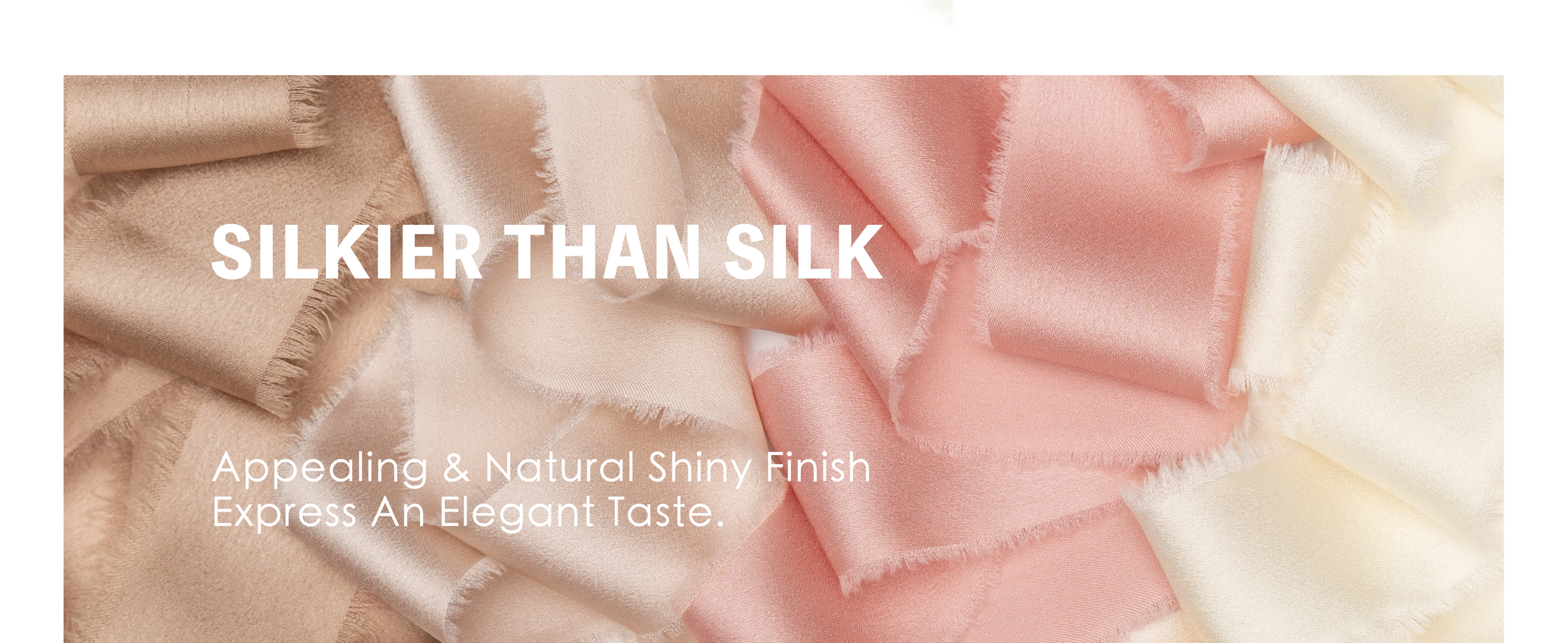 Shiny frayed satin ribbons in pastel colors shown on gift boxes and floral decor