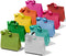 Paper Gift Bags With Ribbon Handles Set of 10 Assorted Colors Bulk Reusable For Gift Wrap  7.87"x3.54"x7.09" Small (Mixed colors)