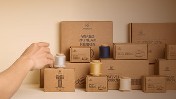Recyclable kraft boxes for Vitalizart ribbon products