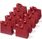 Red Small Paper Gift Bags with Ribbon Handles — Set of 10