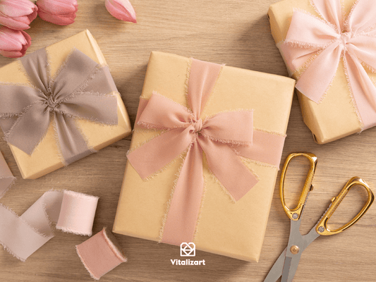 Rose-gold fringe chiffon ribbon, 1.5 inches wide