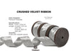 Deluxe Velvet Ribbon Set With Wooden Spool 1" x 9Yd (Metallic Silver) - Vitalizart