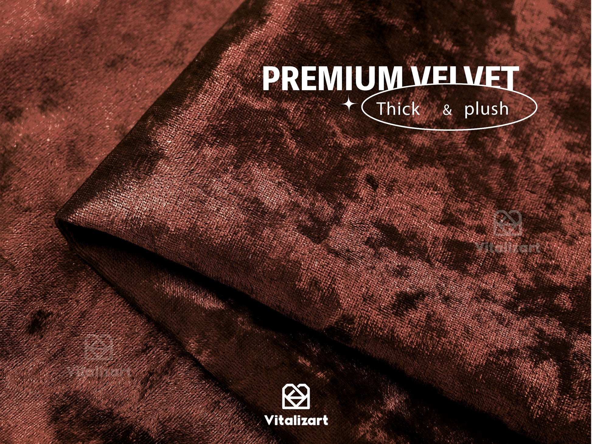 Deluxe Velvet Ribbon Set With Wooden Spool 1" x 9Yd (Dark Brown) - Vitalizart