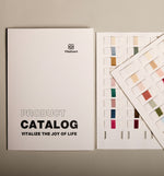 Vitalizart ribbon product catalog with frayed fabric ribbon color swatch cards