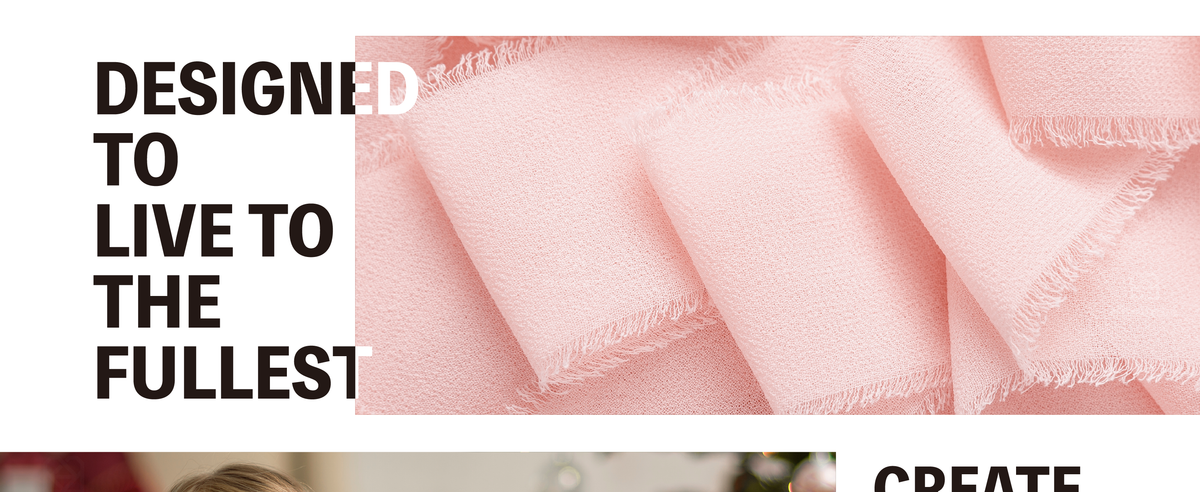 Close-up of light pink chiffon ribbon layered in soft folds with fine woven texture and fringed edges