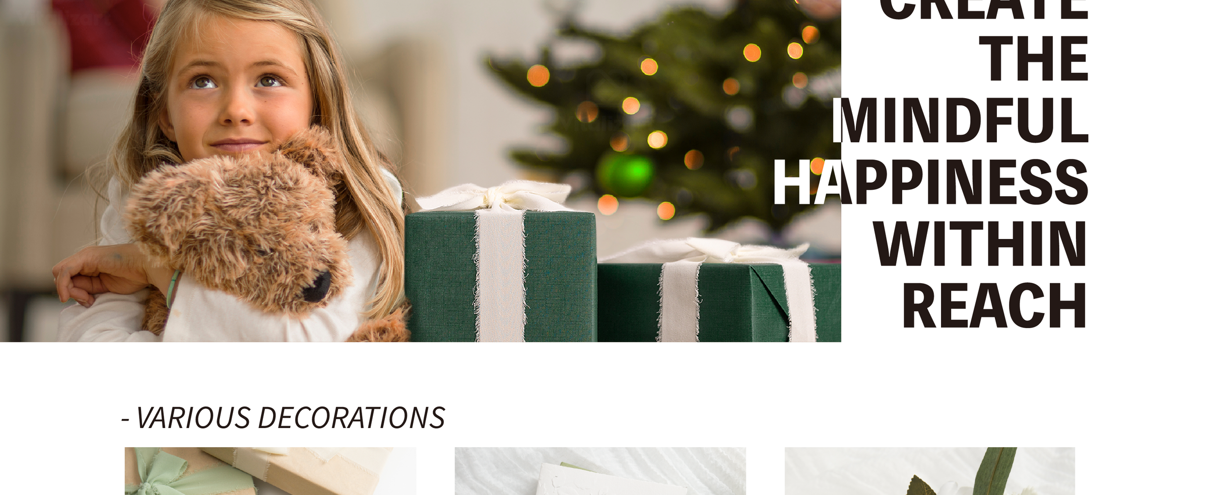 Child holding a bouquet wrapped with the cream and green frayed chiffon ribbon set in a cheerful gift scene